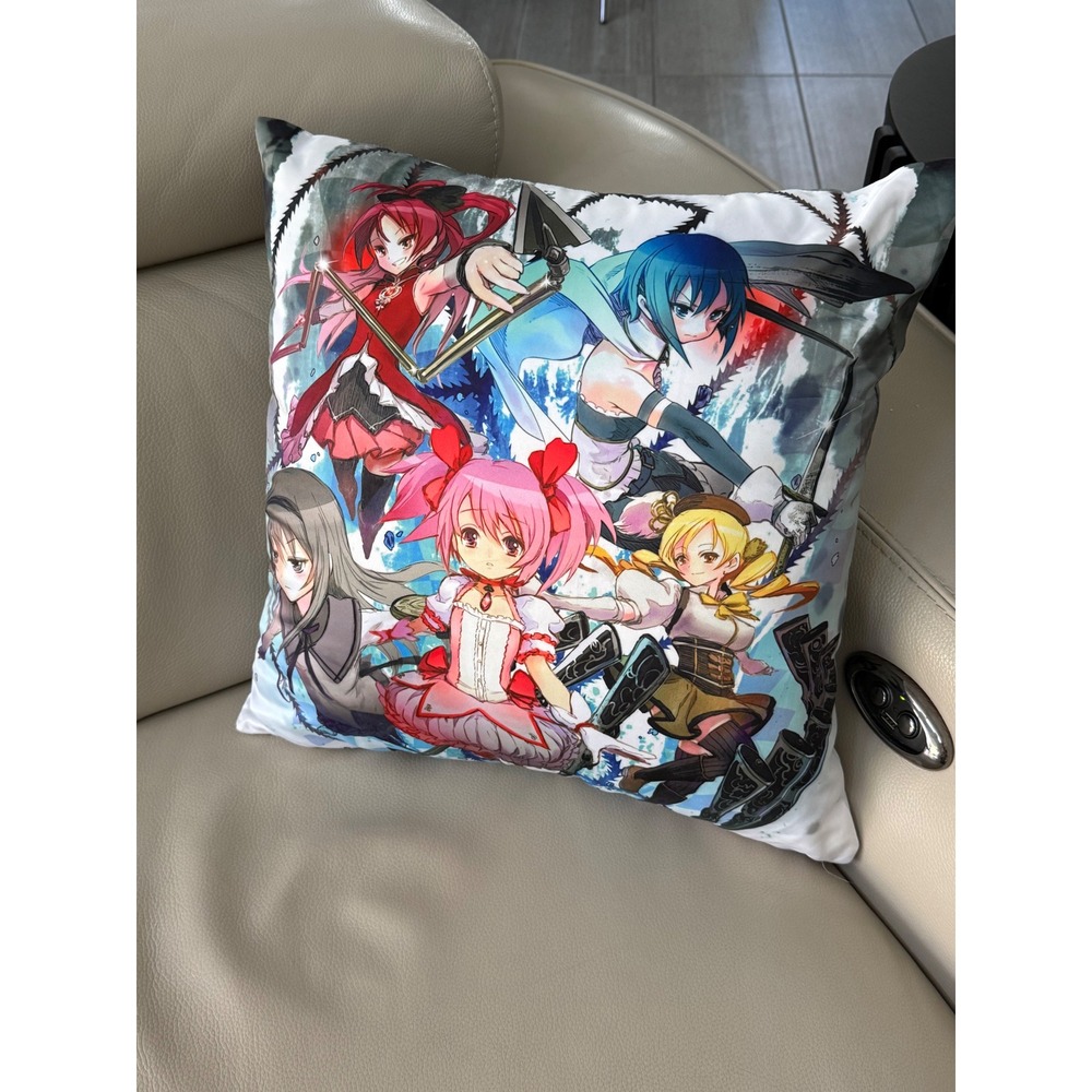 Anime Manga Fantasy Characters Throw Pillow Multicolor Square Graphic Print 15"